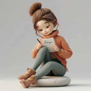 Girl drawing at table